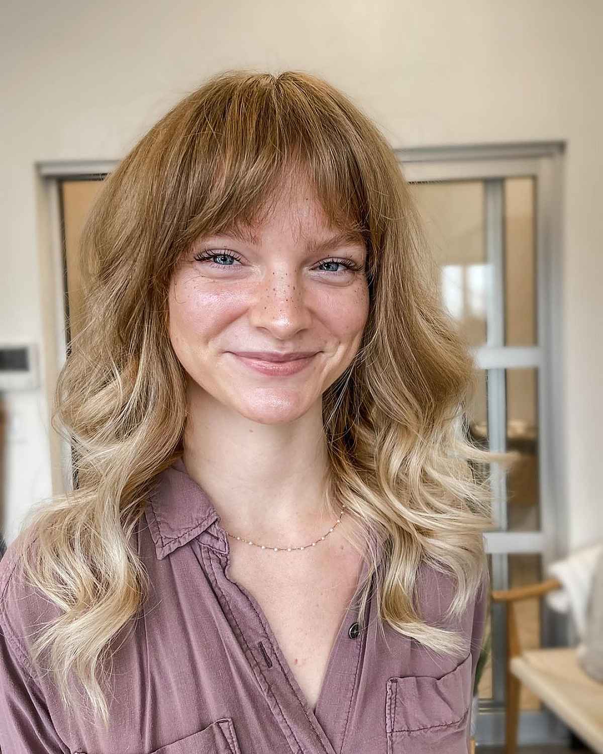 Curtain Bangs & Wavy Hair: 29 Styling Ideas & Expert Tips