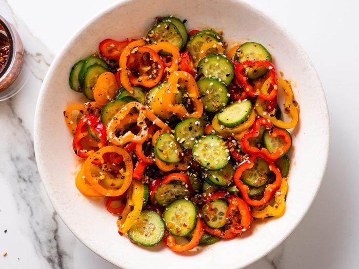 Viral Cucumber & Pepper Salad Recipe | Simple Summer Side Dish