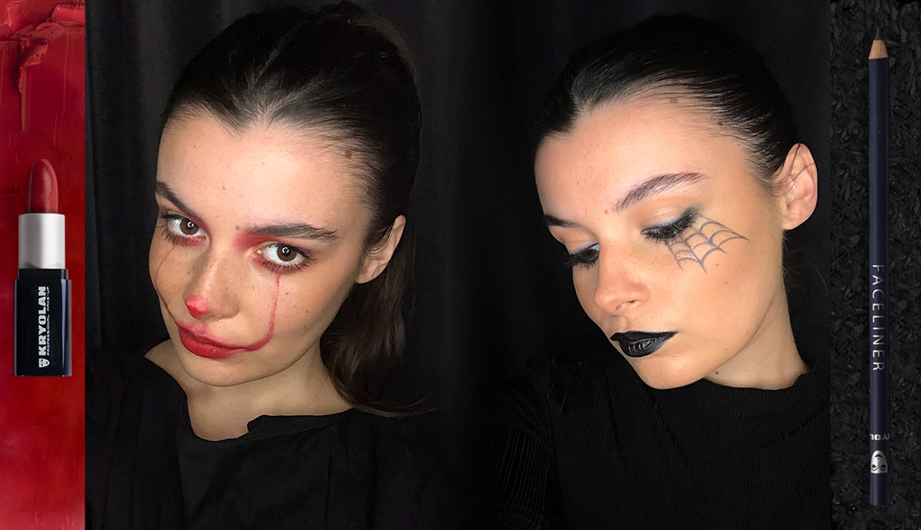 Looks de maquillage rapides pour Halloween :araignée et clown | Kryolan