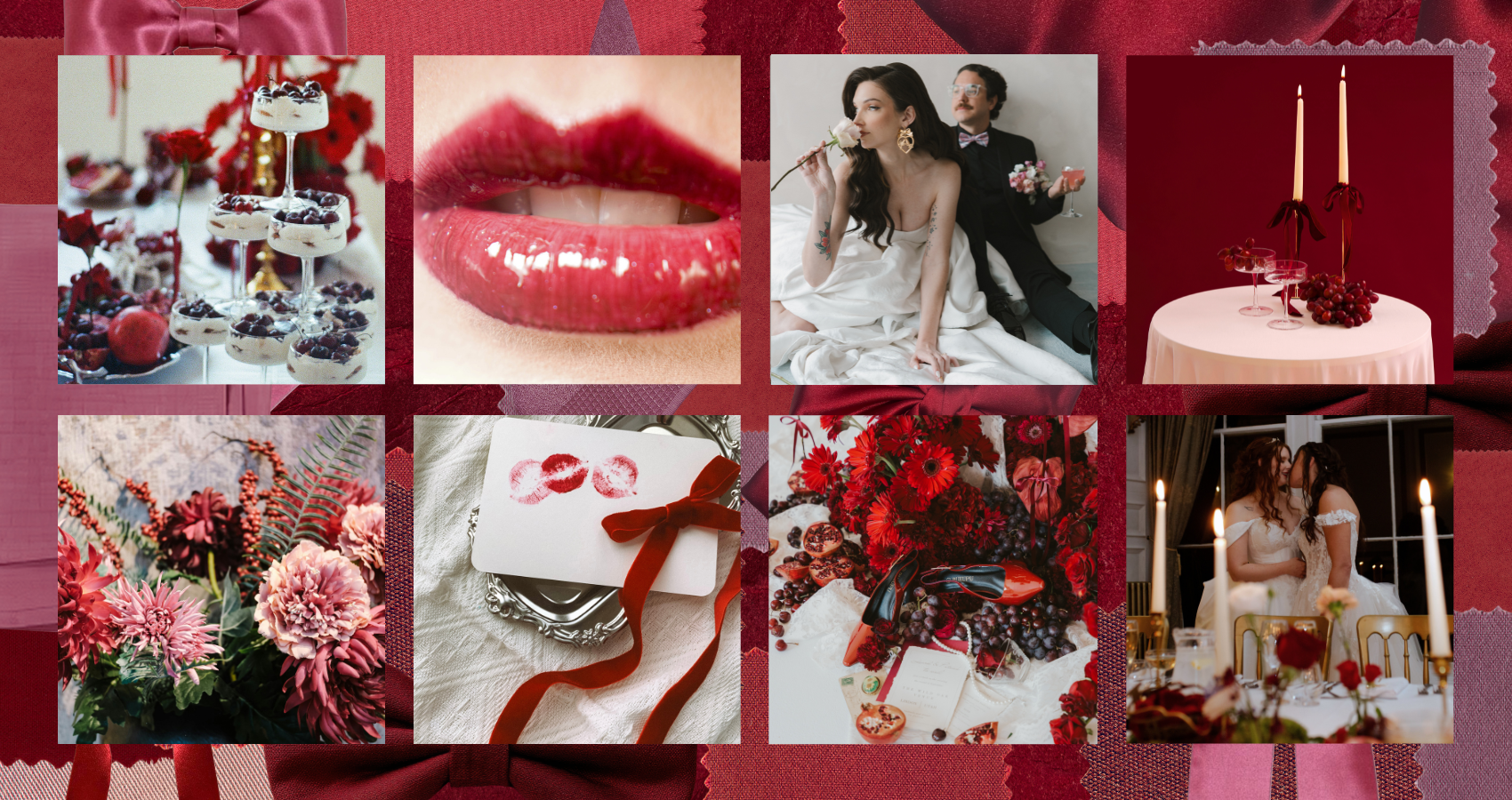 Idee e abiti da sposa bordeaux | Tendenze 2026 
