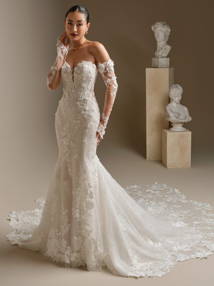 Vestidos de noiva de luxo:estilos elegantes e designs de alta costura 