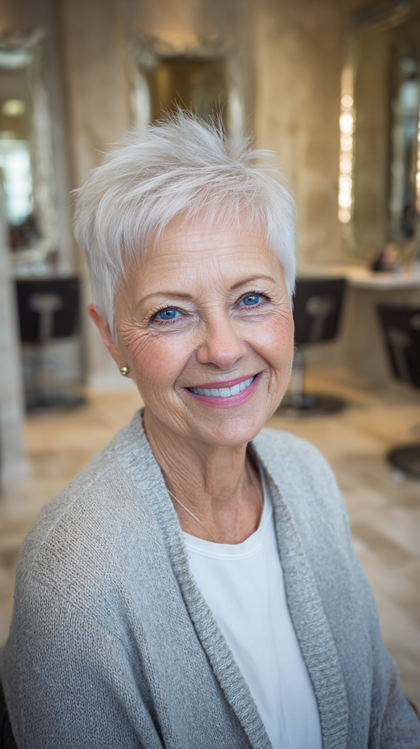 Meilleures coupes courtes de lutin pour les femmes de plus de 70 ans :style et conseils 
