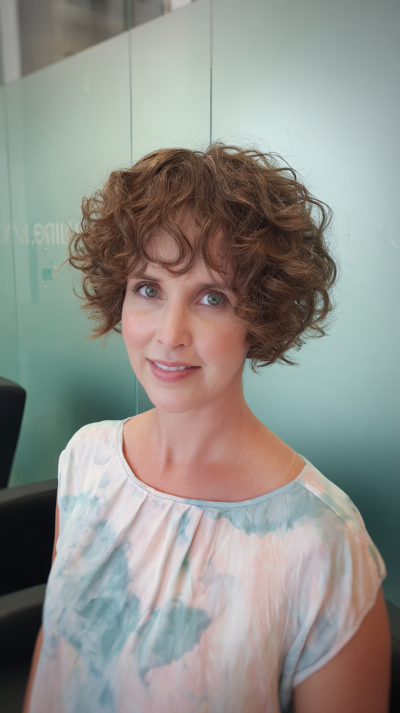 Coupes de cheveux courtes et bouclées élégantes pour les femmes de plus de 50 ans | Idées d experts
