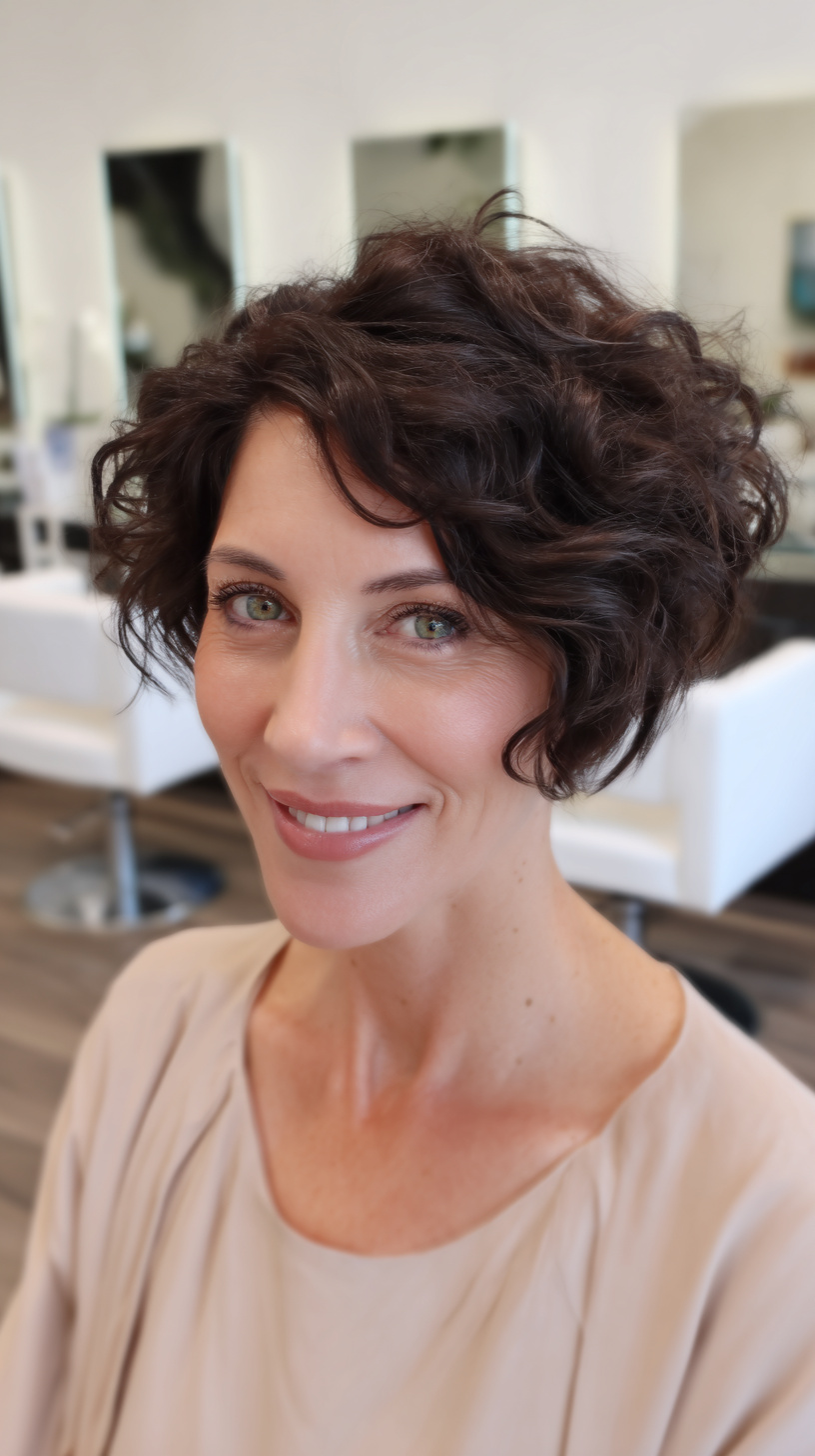 Coupes de cheveux courtes et bouclées élégantes pour les femmes de plus de 50 ans | Idées d experts
