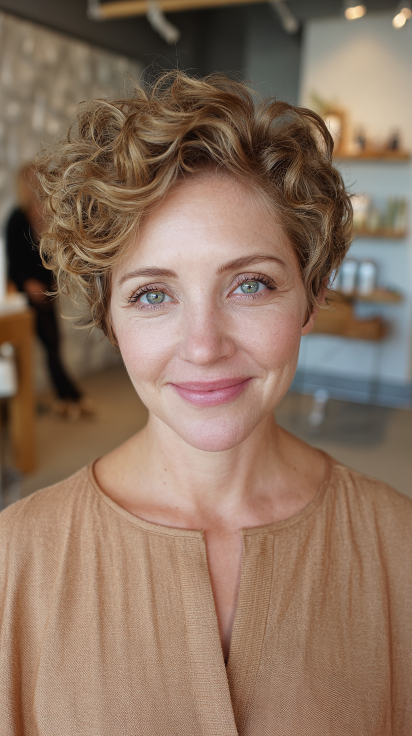 Coupes de cheveux courtes et bouclées élégantes pour les femmes de plus de 50 ans | Idées d experts