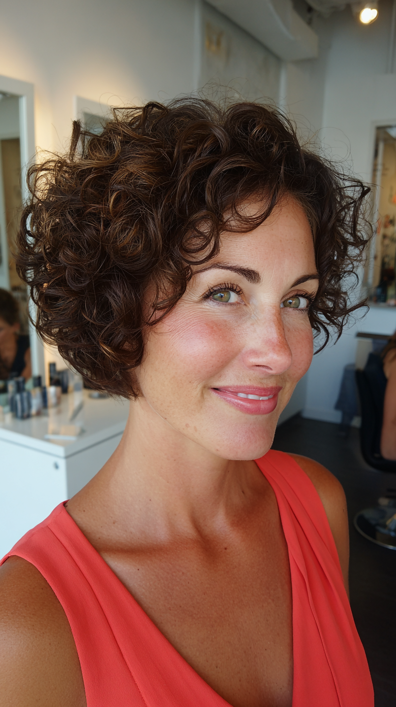 Coupes de cheveux courtes et bouclées élégantes pour les femmes de plus de 50 ans | Idées d experts