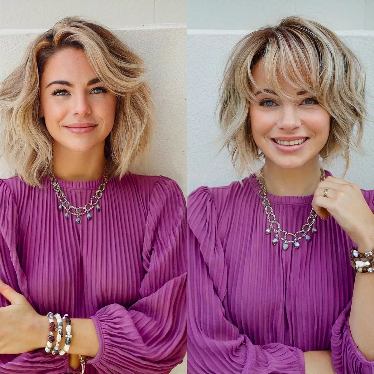 23 cortes de cabelo ondulados na altura do queixo:estilos e dicas para textura praiana 