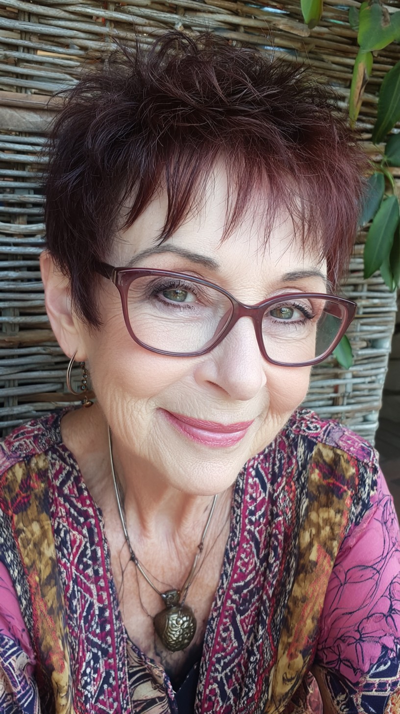 Cortes elegantes de Pixie para mulheres com mais de 70 anos com óculos | Tendências para 2026 