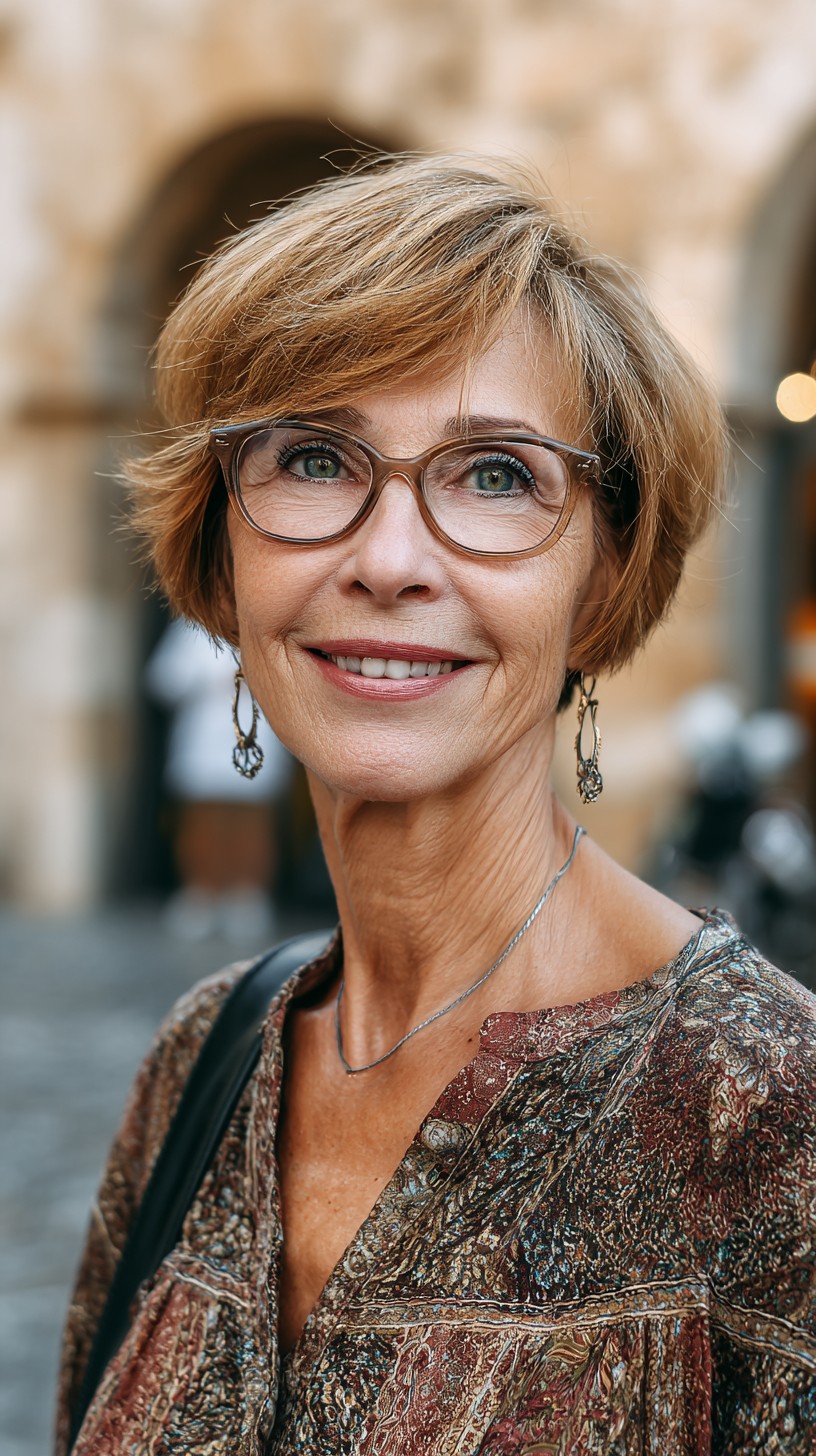 Cortes elegantes de Pixie para mulheres com mais de 70 anos com óculos | Tendências para 2026 