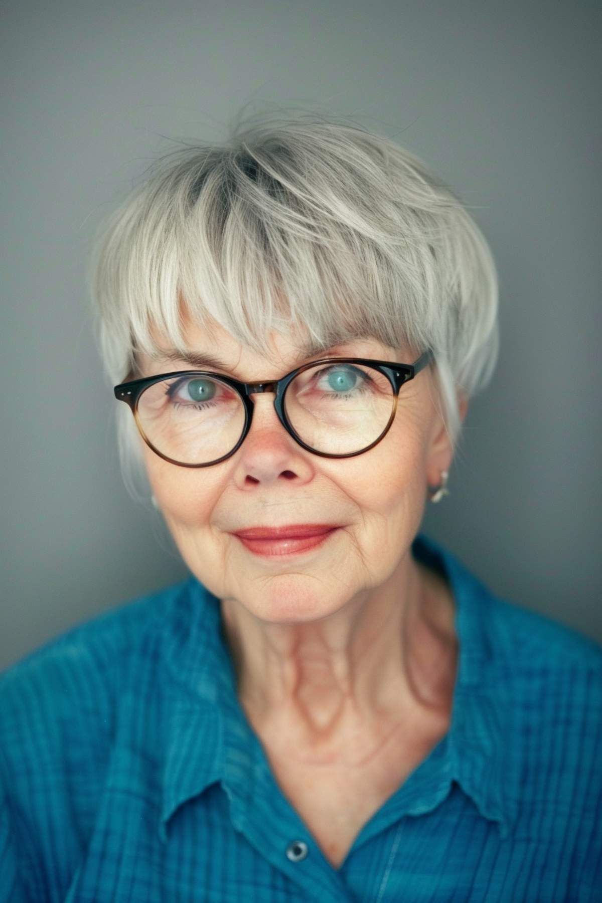 Cortes elegantes de Pixie para mulheres com mais de 70 anos com óculos | Tendências para 2026 