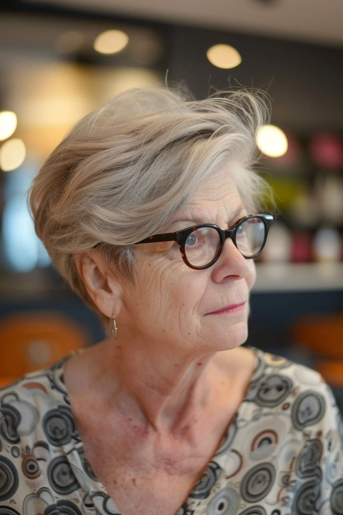 Cortes elegantes de Pixie para mulheres com mais de 70 anos com óculos | Tendências para 2026 