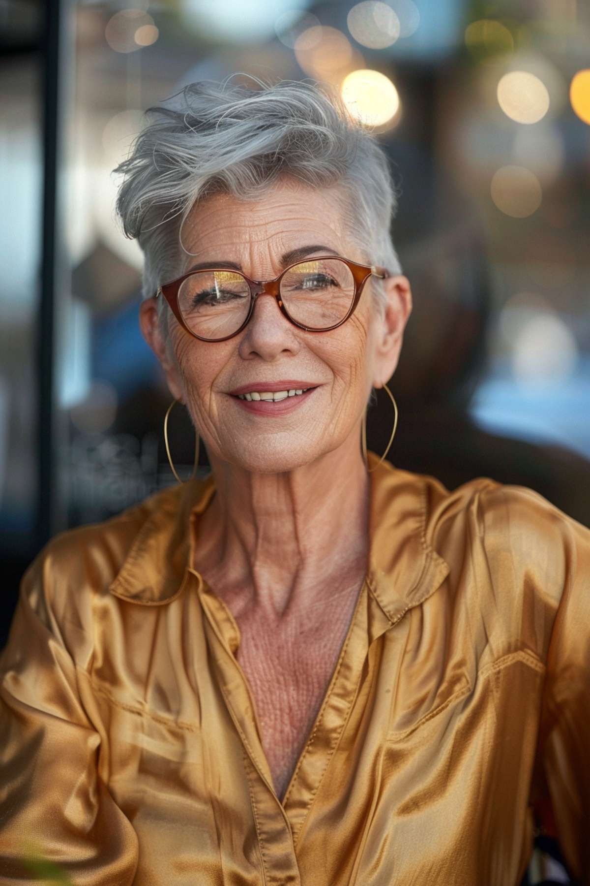 Cortes elegantes de Pixie para mulheres com mais de 70 anos com óculos | Tendências para 2026 