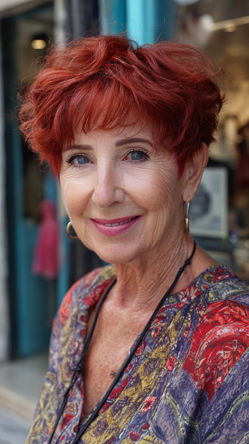 Meilleures coiffures Pixie Shag pour les femmes de plus de 70 :50 looks flatteurs