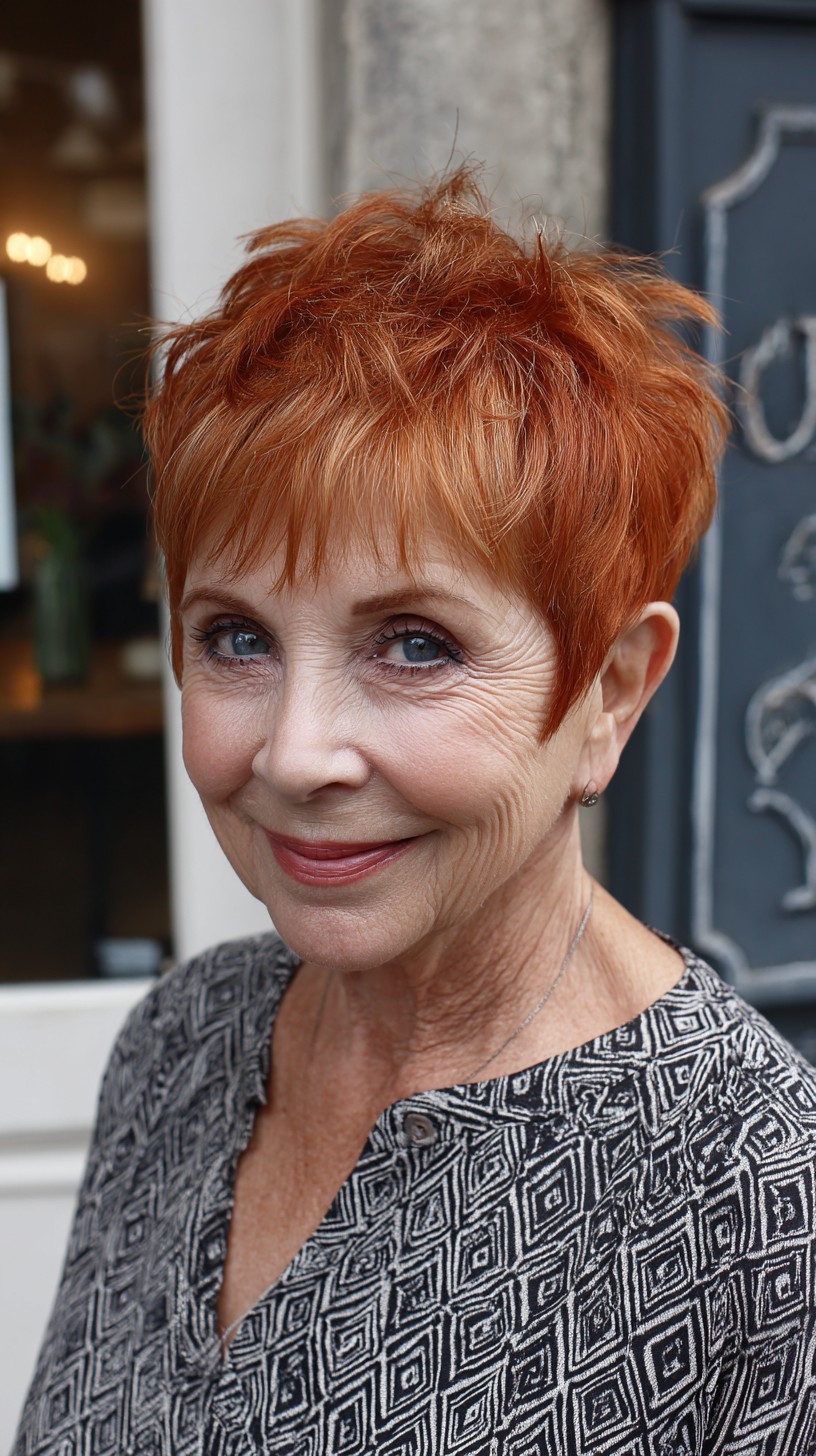 Meilleures coiffures Pixie Shag pour les femmes de plus de 70 :50 looks flatteurs