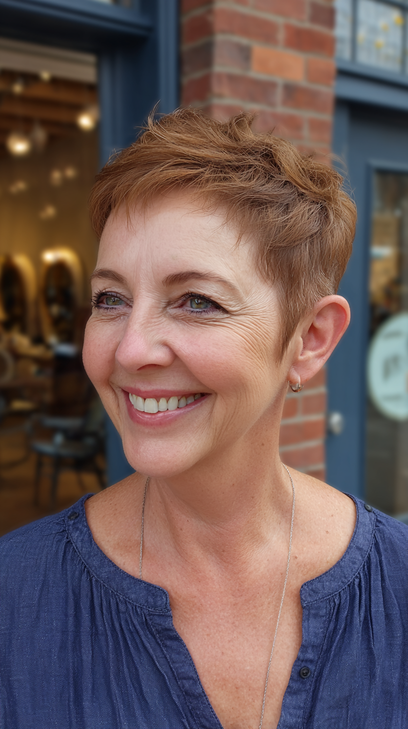 Volume et style :50 coupes Pixie pour les femmes de plus de 60 ans aux cheveux fins