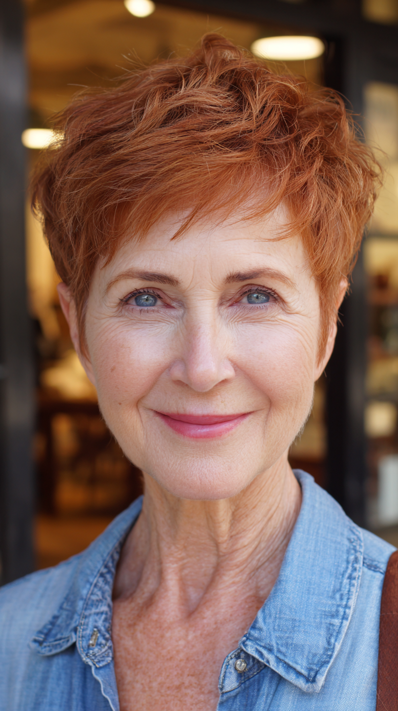 Volume et style :50 coupes Pixie pour les femmes de plus de 60 ans aux cheveux fins