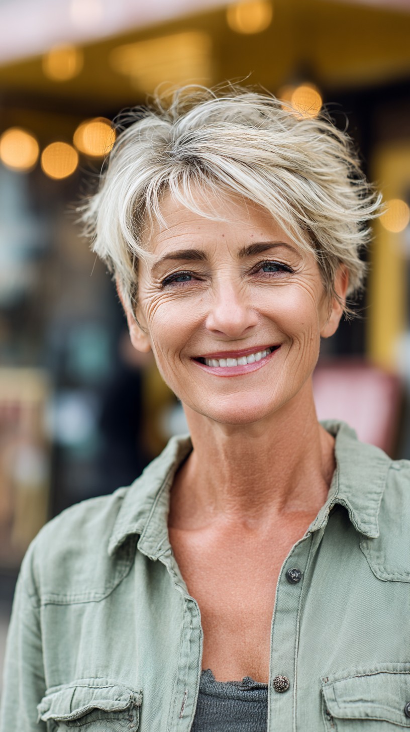 Top 50 des coupes Pixie agitées pour les femmes de 60 ans et plus – Coiffures élégantes et nécessitant peu d’entretien 