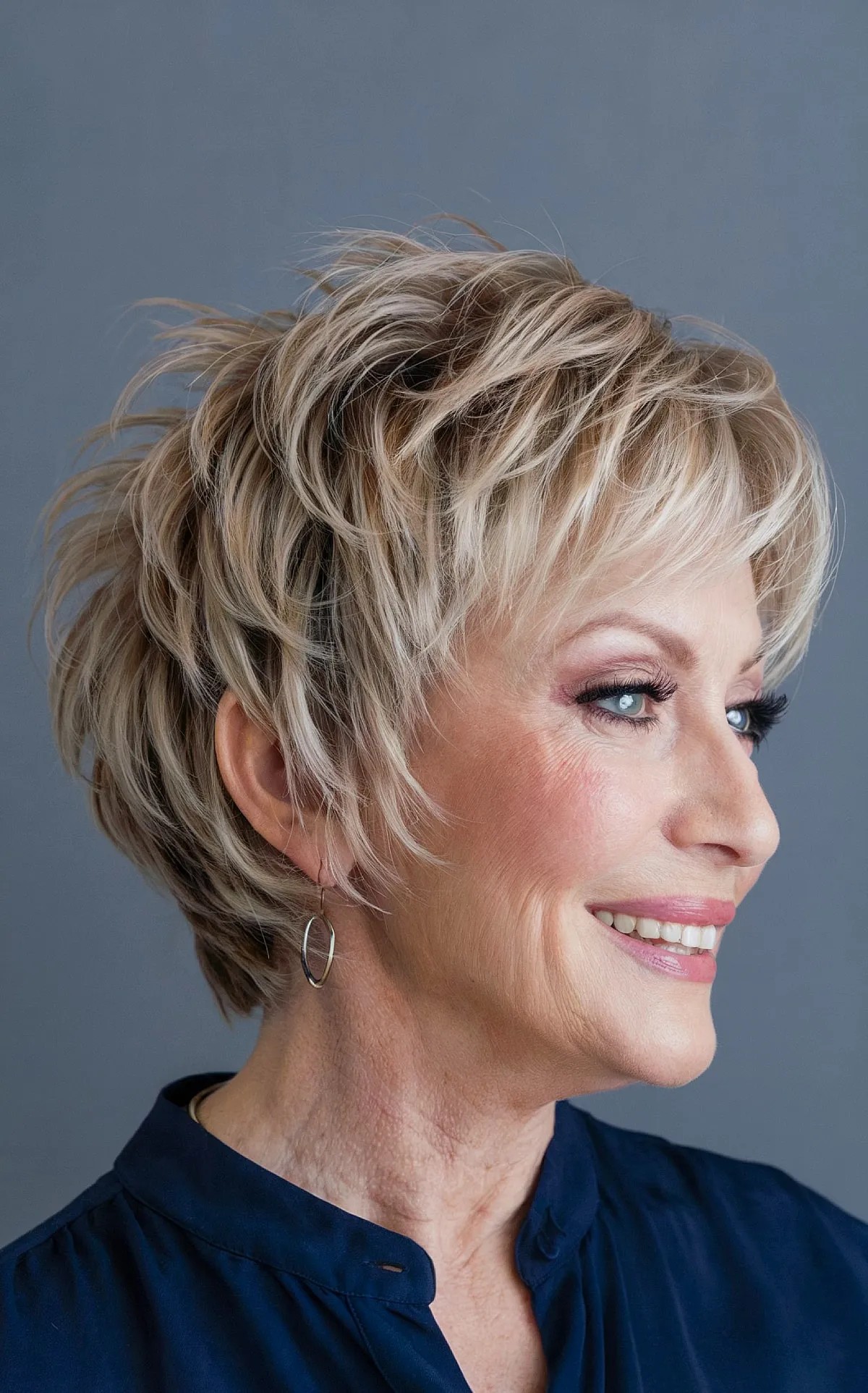 Coupes de cheveux courtes élégantes pour les femmes de plus de 60 ans :51 idées modernes