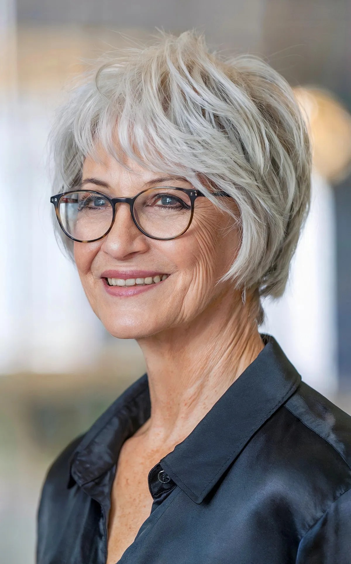 Coupes de cheveux courtes élégantes pour les femmes de plus de 60 ans :51 idées modernes