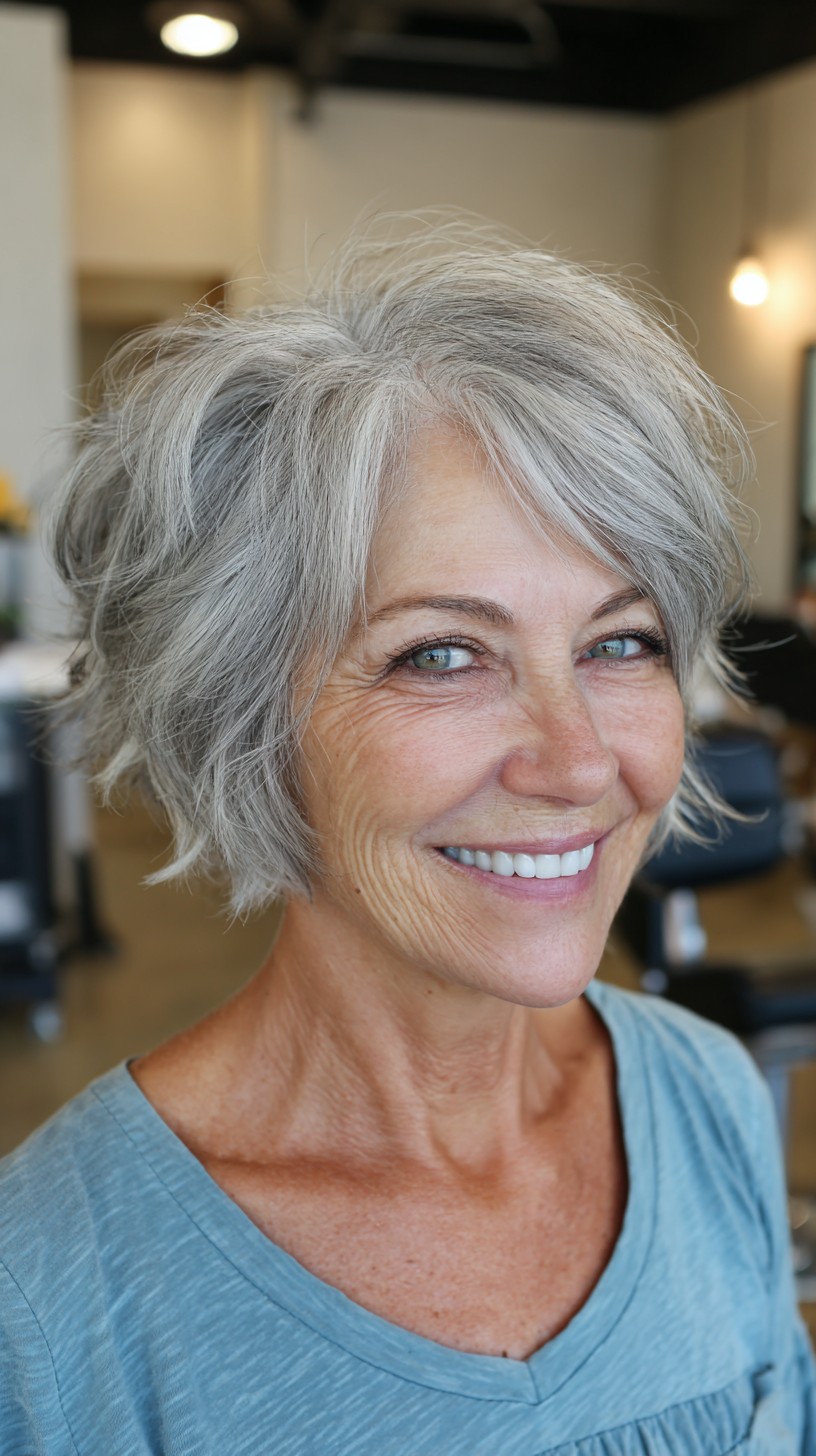 Meilleures coupes de cheveux courtes Shag pour les femmes de plus de 50 ans | Modèles 2024