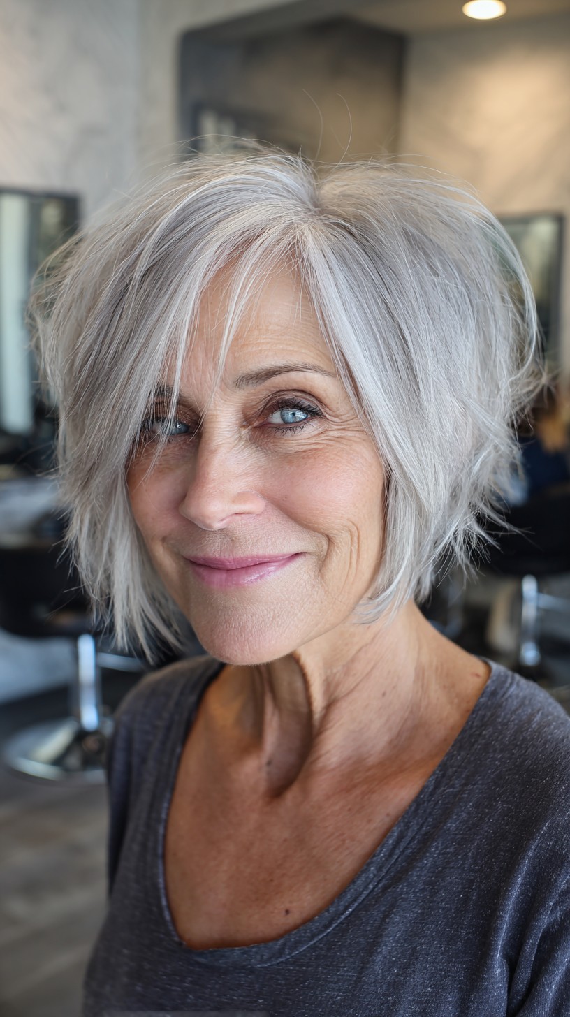 Meilleures coupes de cheveux courtes Shag pour les femmes de plus de 50 ans | Modèles 2024