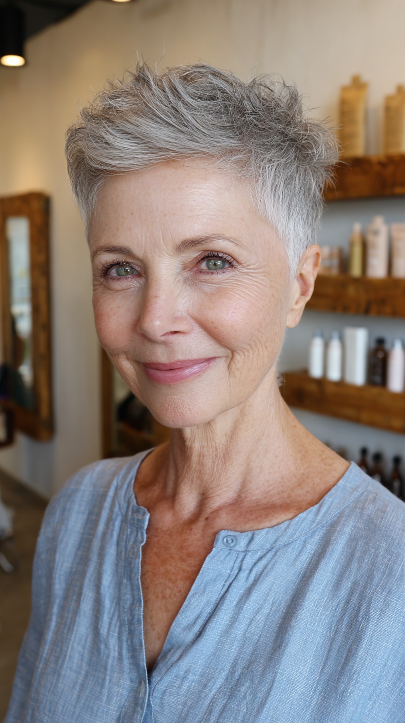 Meilleures coupes de cheveux courtes Shag pour les femmes de plus de 50 ans | Modèles 2024