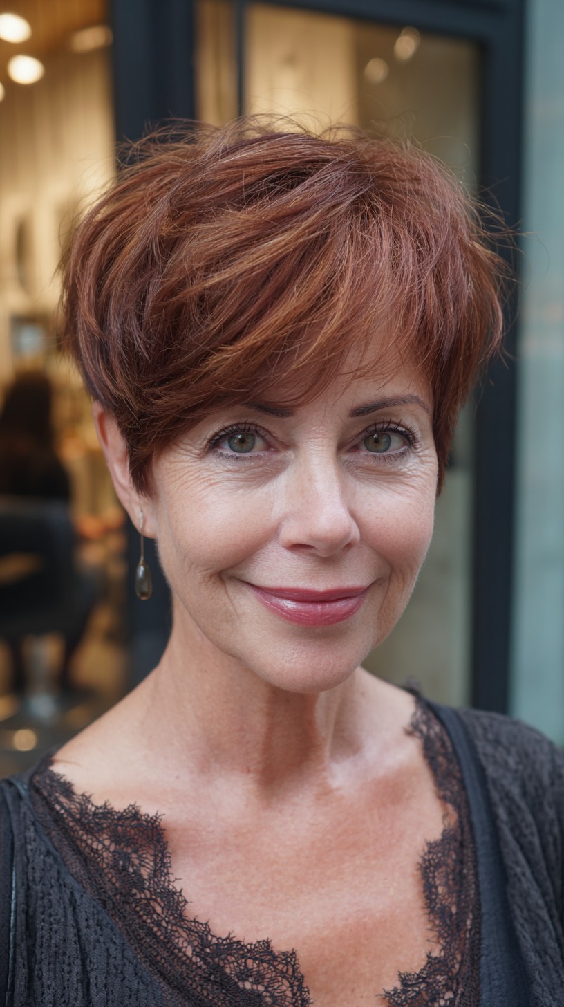Tagli pixie lunghi per le donne over 50:acconciature eleganti e facili per il 2026
