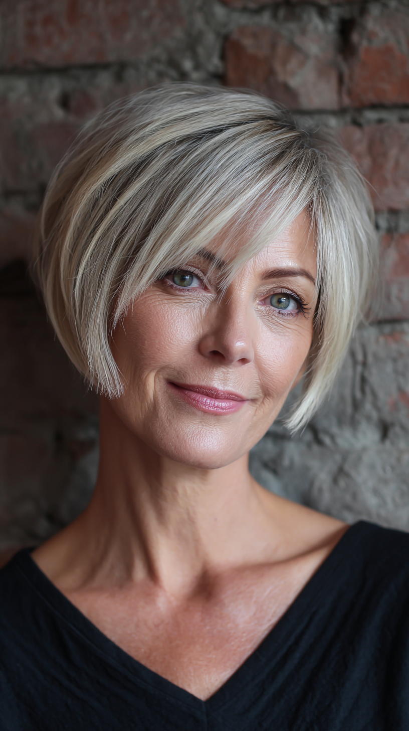 Coupes de cheveux Pixie Bob pour les femmes de plus de 50 ans :styles et volume 