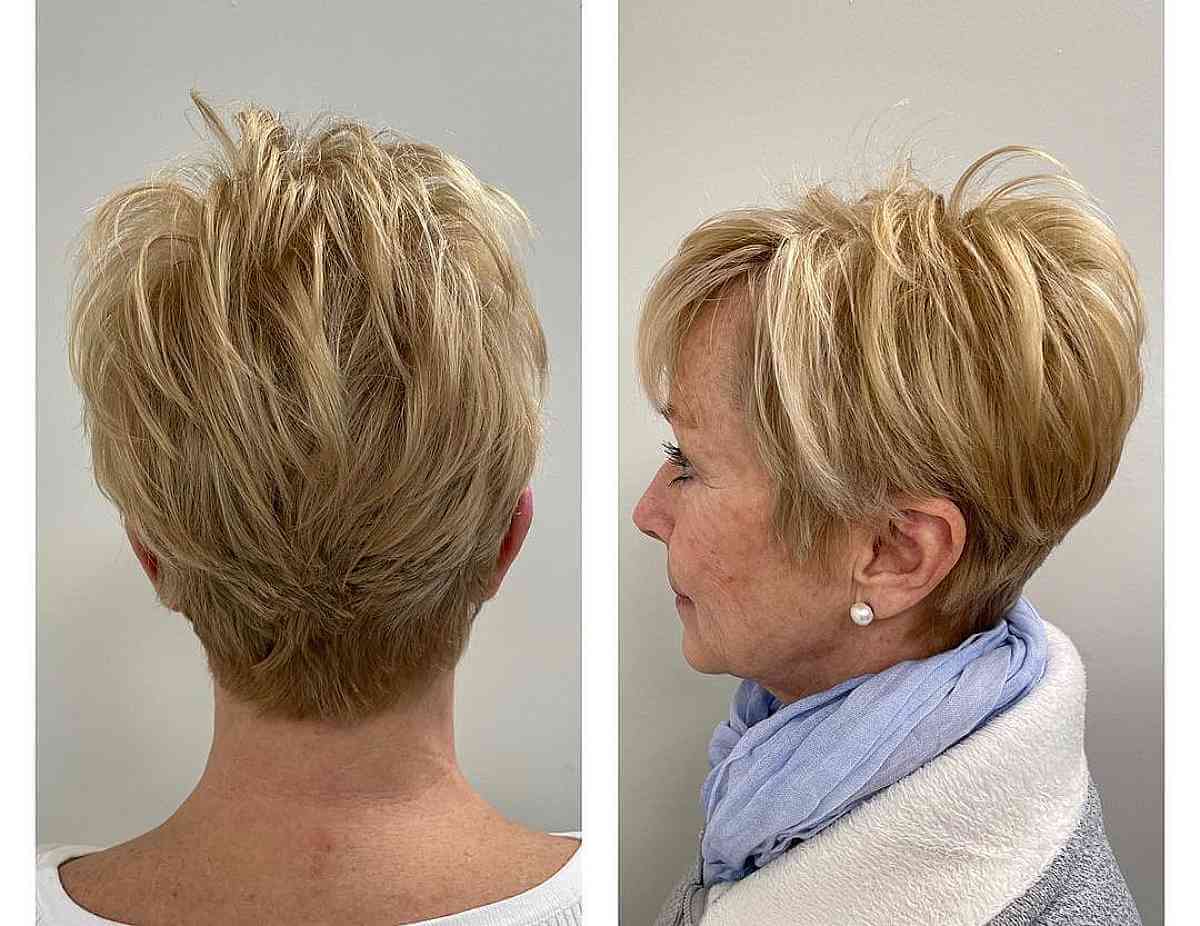 Coupes longues Pixie pour les femmes de plus de 60 ans :idées élégantes et flatteuses pour l âge