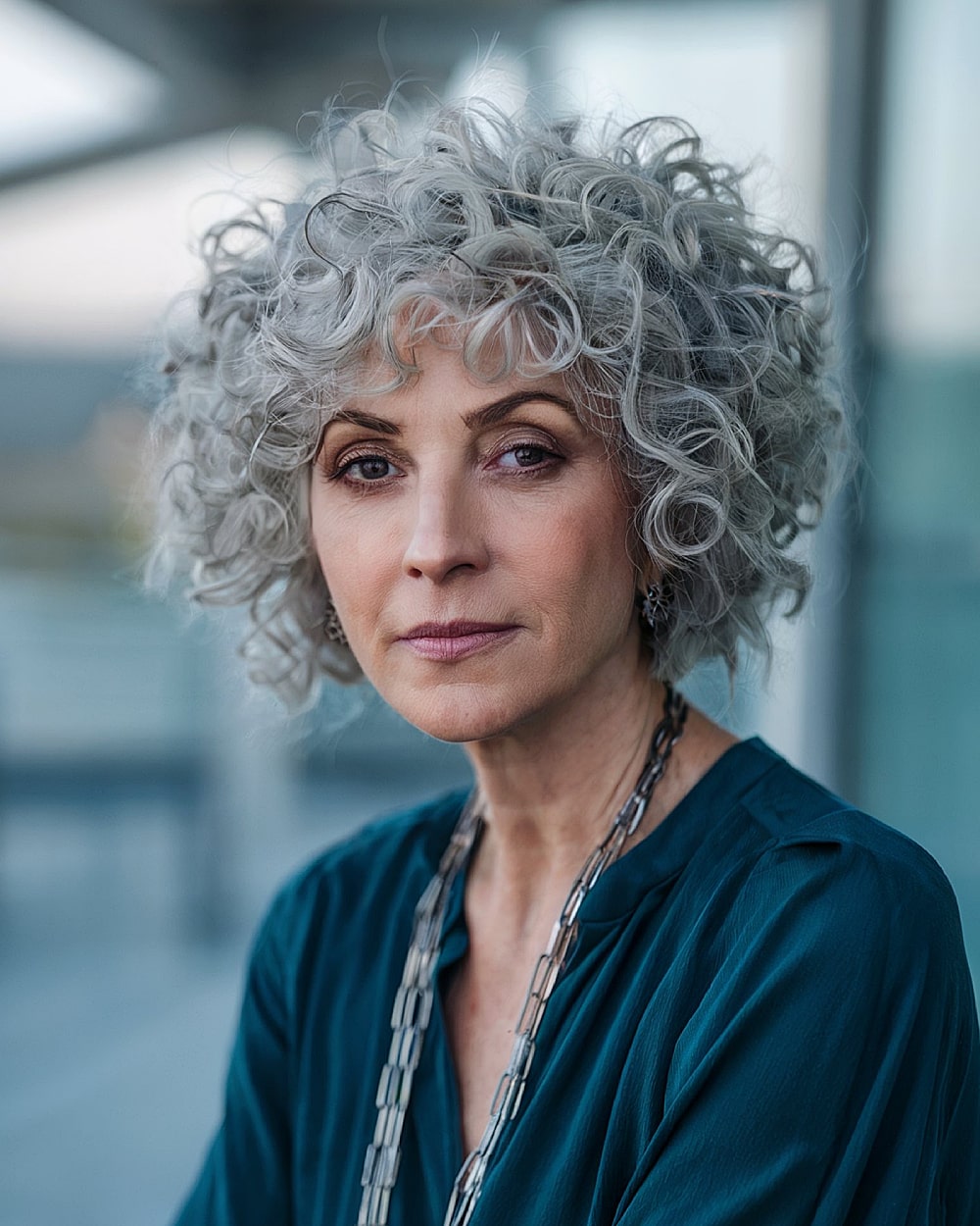 Meilleures coiffures courtes et bouclées pour cheveux gris de plus de 50 ans en 2026