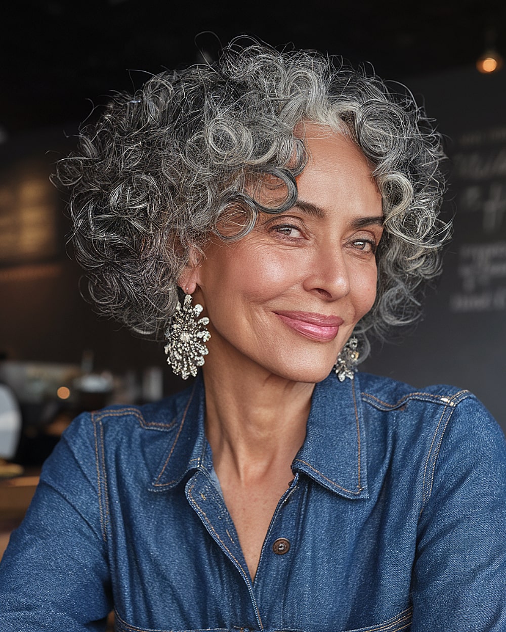 Meilleures coiffures courtes et bouclées pour cheveux gris de plus de 50 ans en 2026