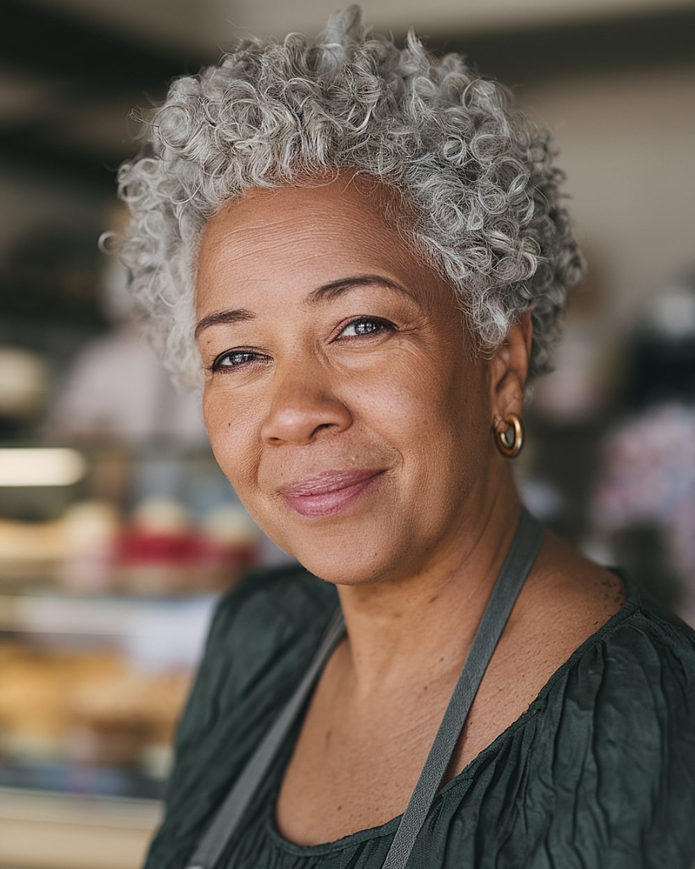 Meilleures coiffures courtes et bouclées pour cheveux gris de plus de 50 ans en 2026