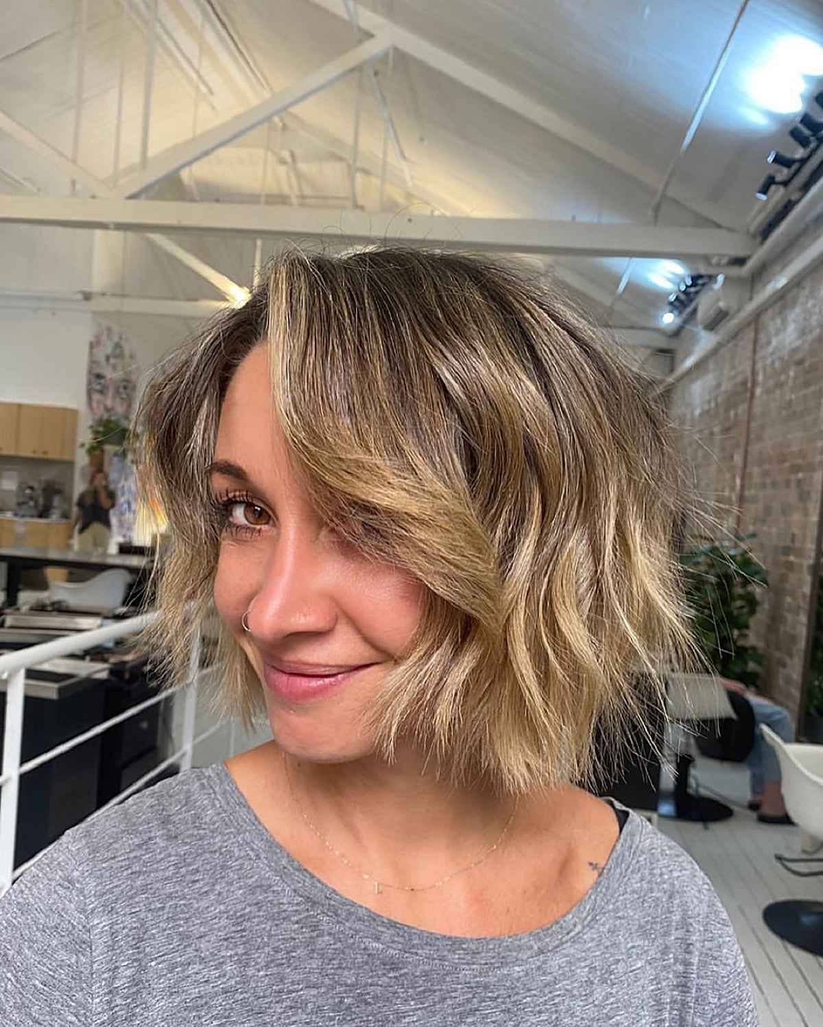 Melhores estilos Choppy Bob para cabelos finos:volume e textura 