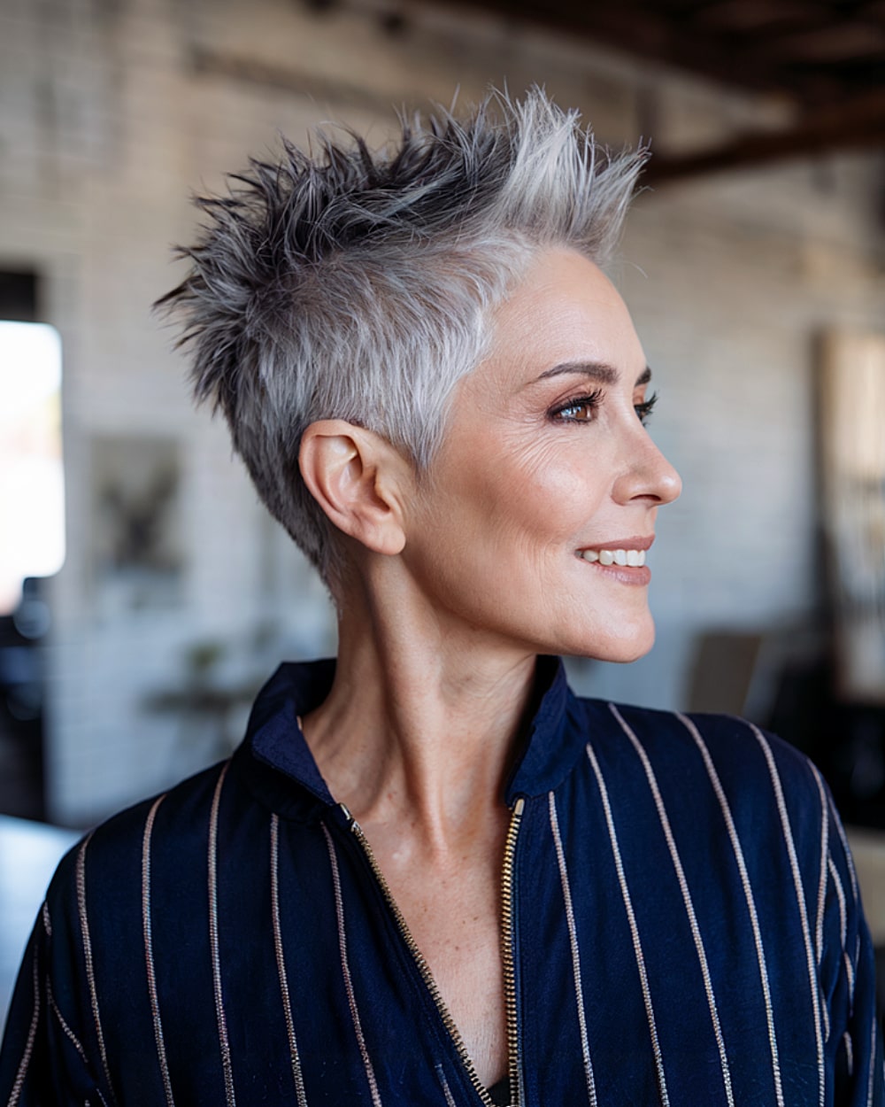 Cortes de cabelo curtos e espetados da moda para mulheres com mais de 50 anos | Estilos 2026 