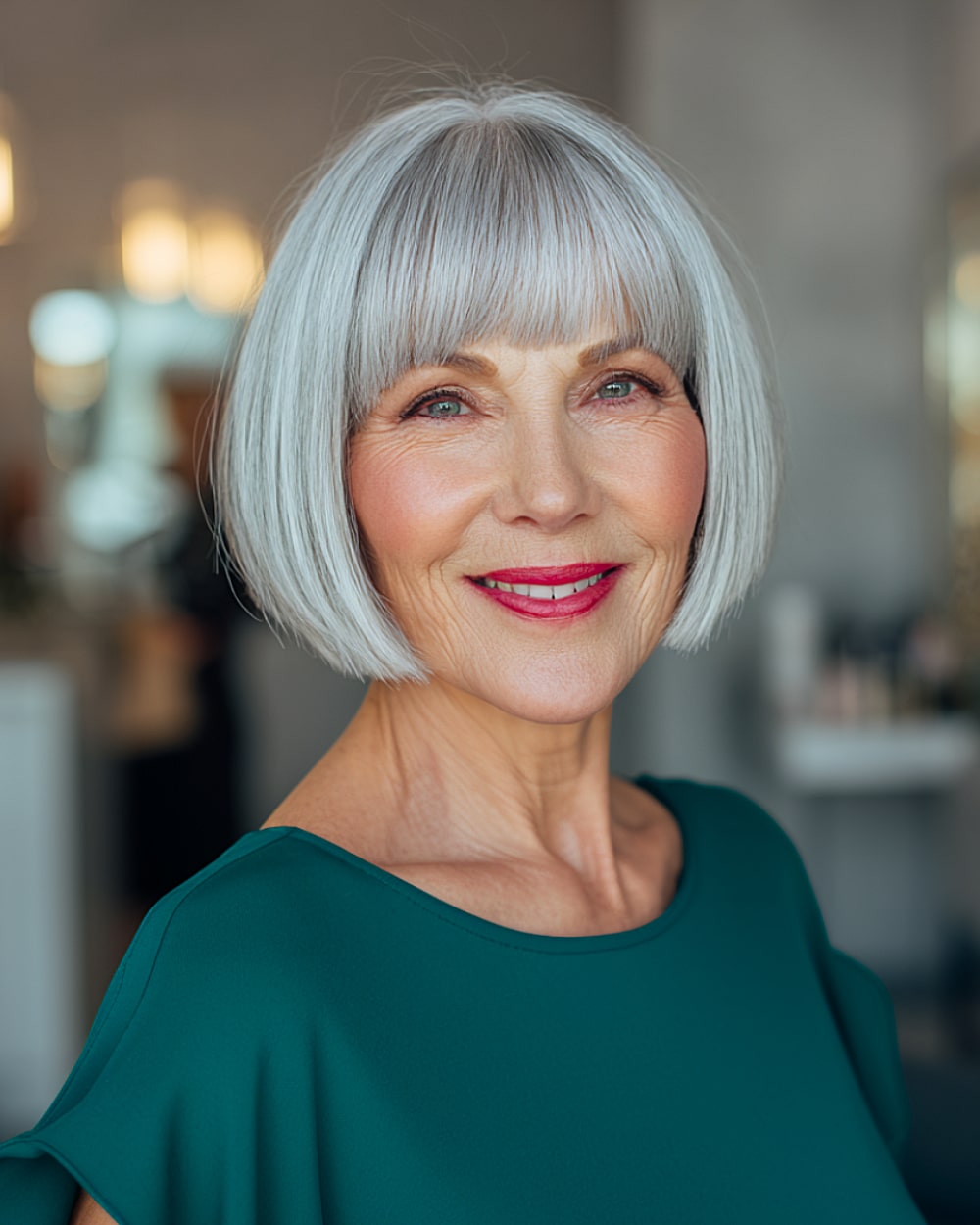 Melhores cortes de cabelo curtos com franja para mulheres maduras | [Ano] 