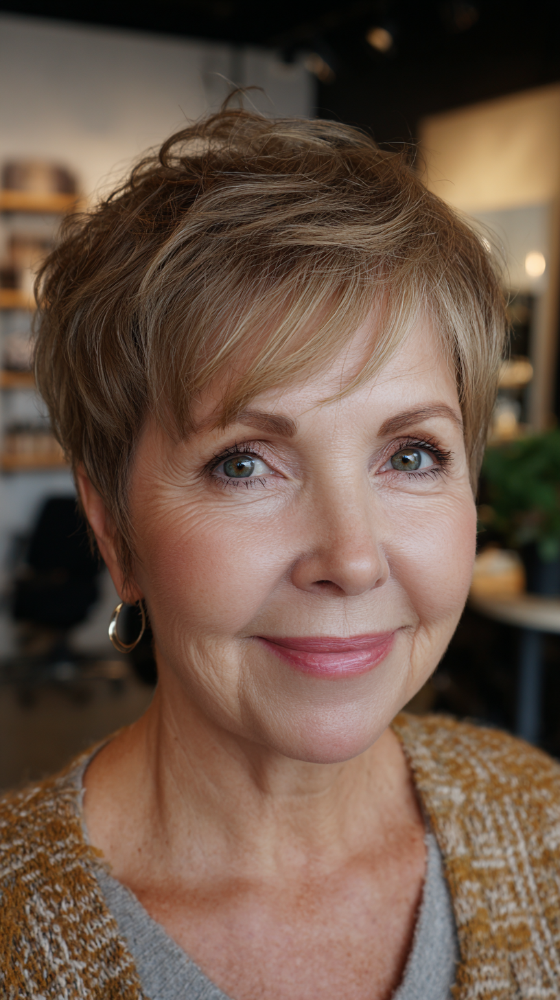 Meilleures coupes de cheveux courtes pour les visages ronds de plus de 60 ans :styles et conseils d experts 