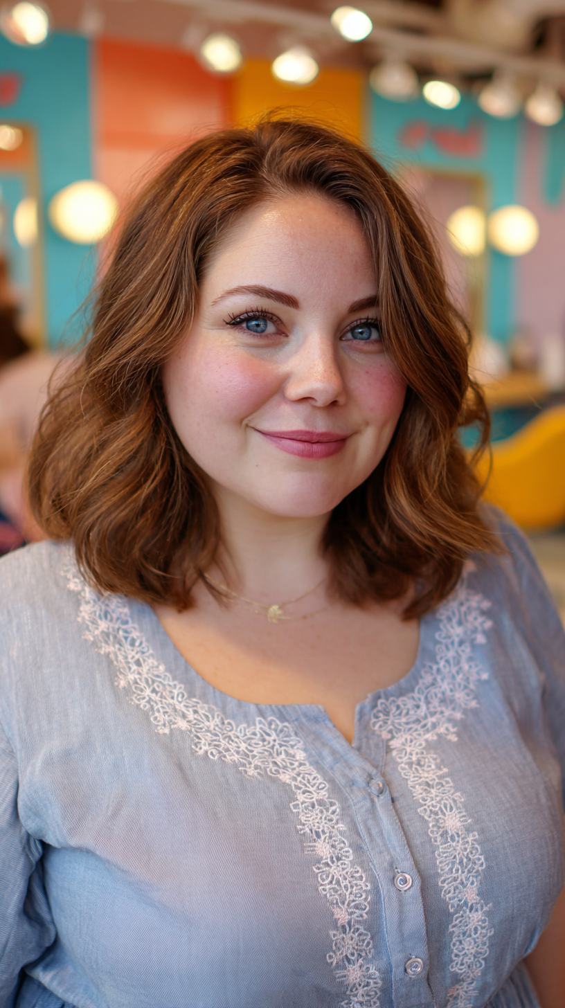 Meilleures coupes de cheveux moyennes pour les visages ronds :guide de style 2026