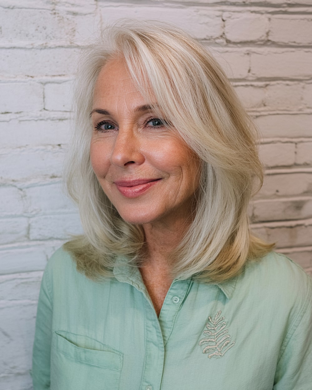 Meilleures coupes de cheveux en couches de longueur moyenne pour les femmes de plus de 60 ans