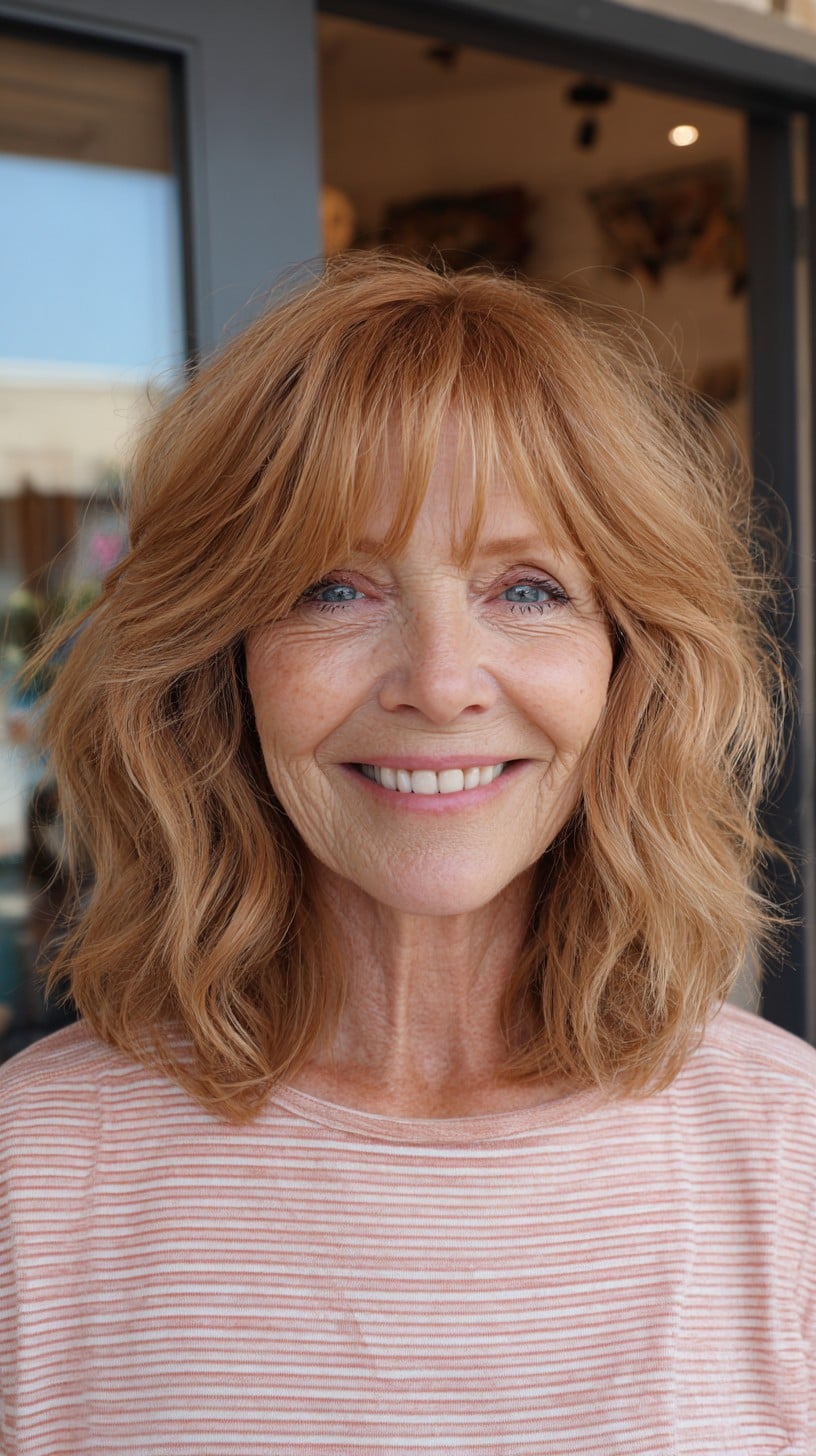 Coupes de cheveux à poils moyens pour les femmes de 70 ans et plus :volume et style en 2026 