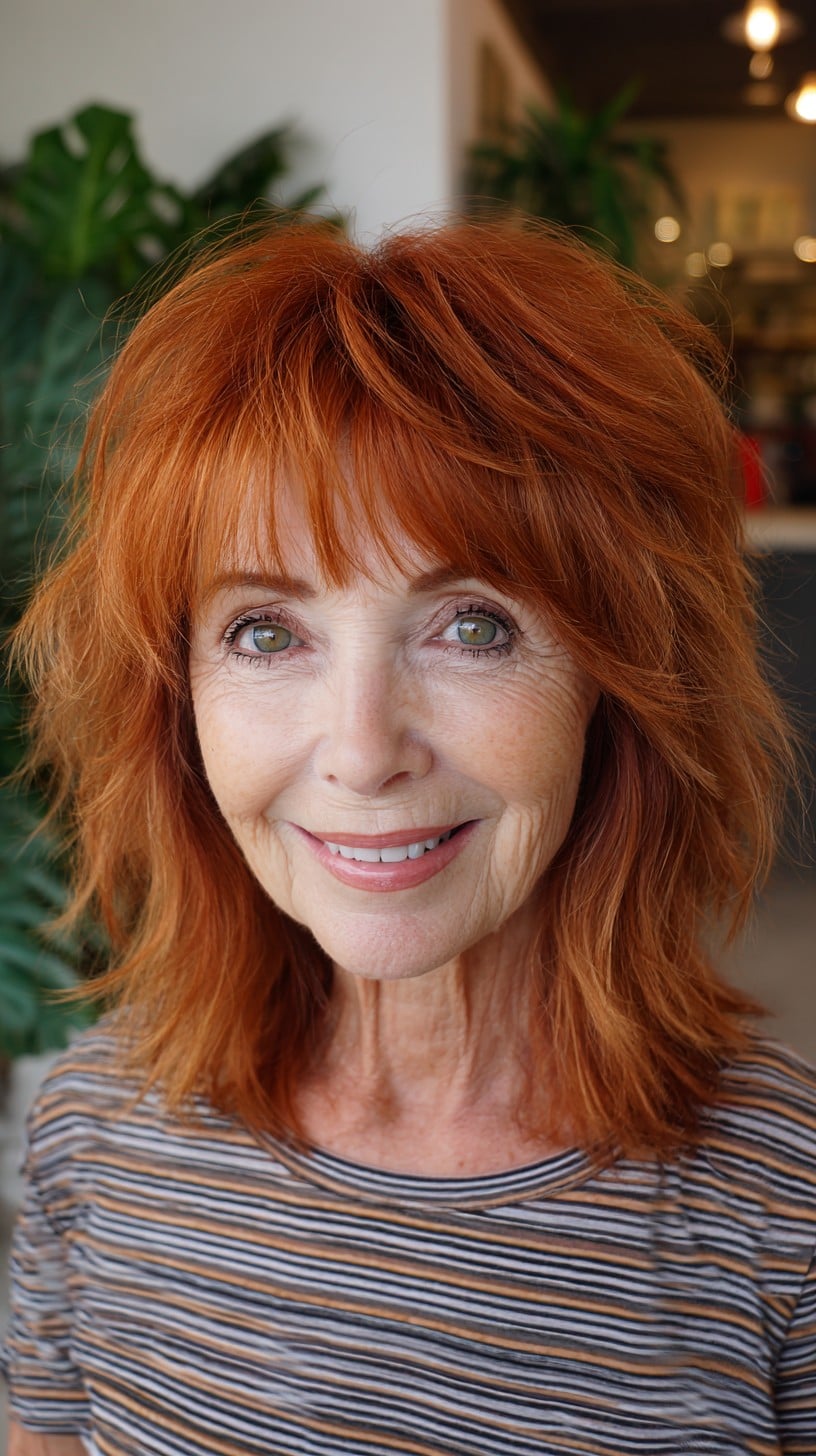 Coupes de cheveux à poils moyens pour les femmes de 70 ans et plus :volume et style en 2026 