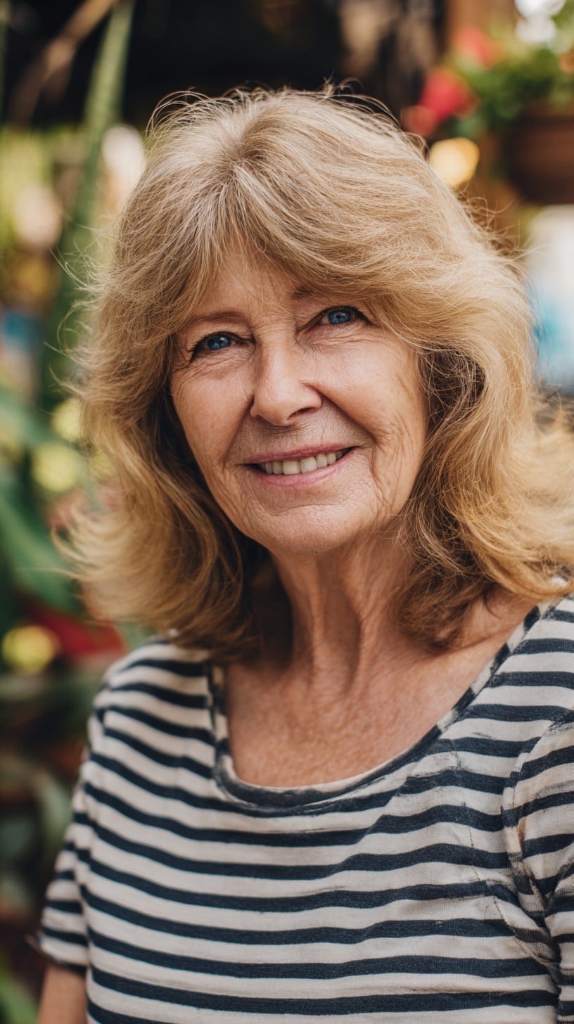 Coupes de cheveux à poils moyens pour les femmes de 70 ans et plus :volume et style en 2026 