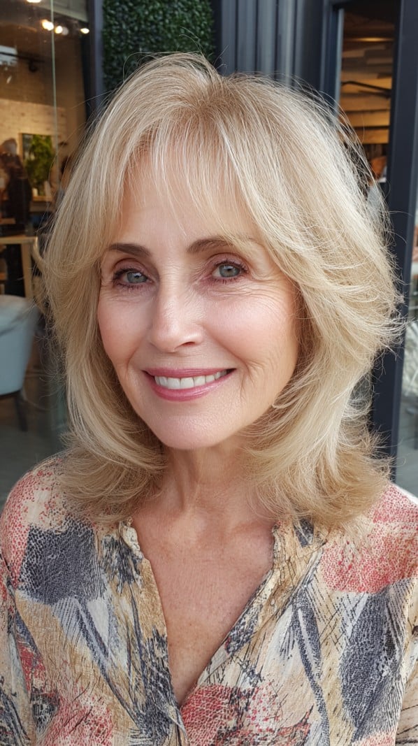 Coupes de cheveux à poils moyens pour les femmes de 70 ans et plus :volume et style en 2026 
