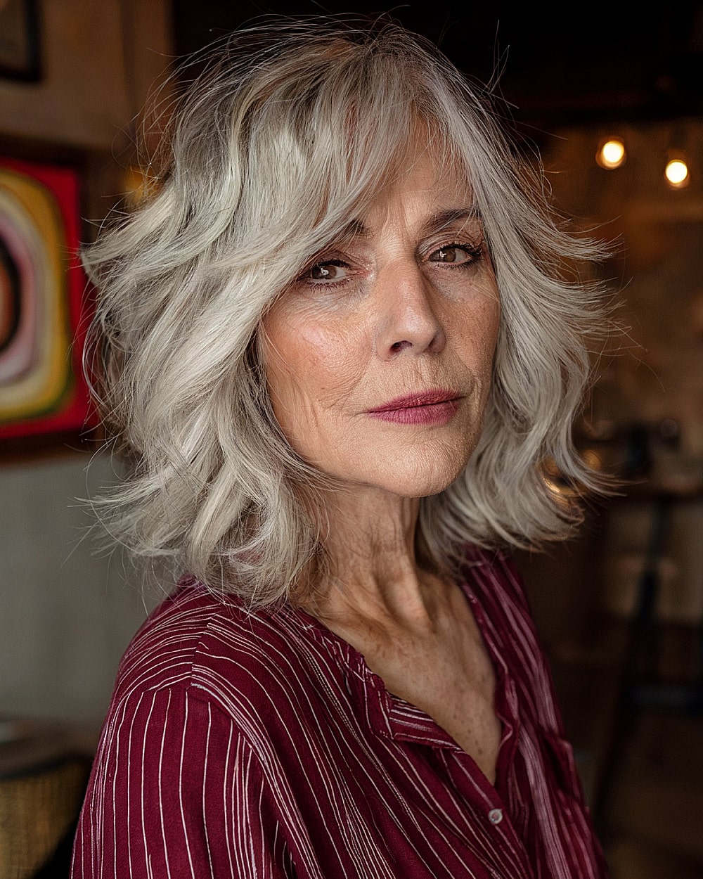 Coupes de cheveux à poils moyens pour les femmes de 70 ans et plus :volume et style en 2026 