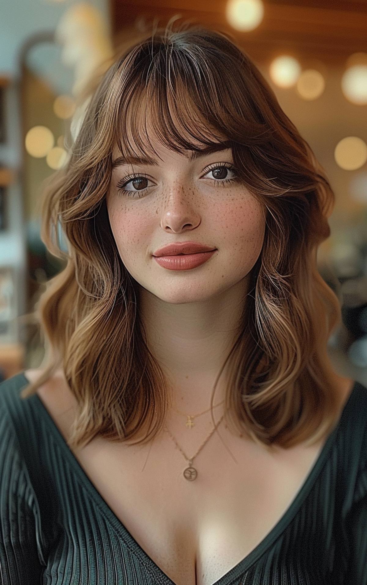 2026년 최고의 앞머리가 있는 미디엄 헤어컷 | 헤어스타일