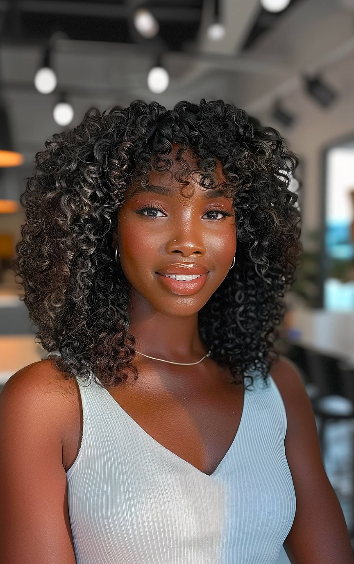 Estilos de cabelo de comprimento médio:50 looks em alta para 2026 
