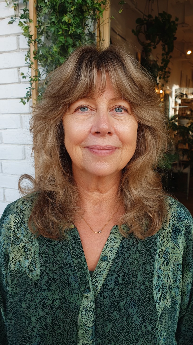 Coiffures Shaggy moyennes élégantes pour les femmes de plus de 60 ans | [Votre marque] 