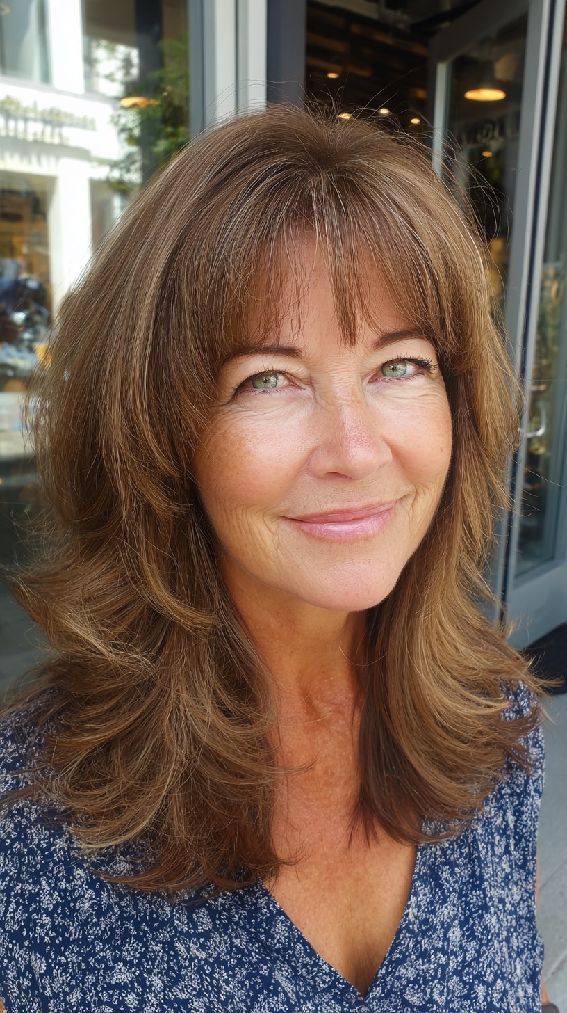 Coiffures Shaggy moyennes élégantes pour les femmes de plus de 60 ans | [Votre marque] 