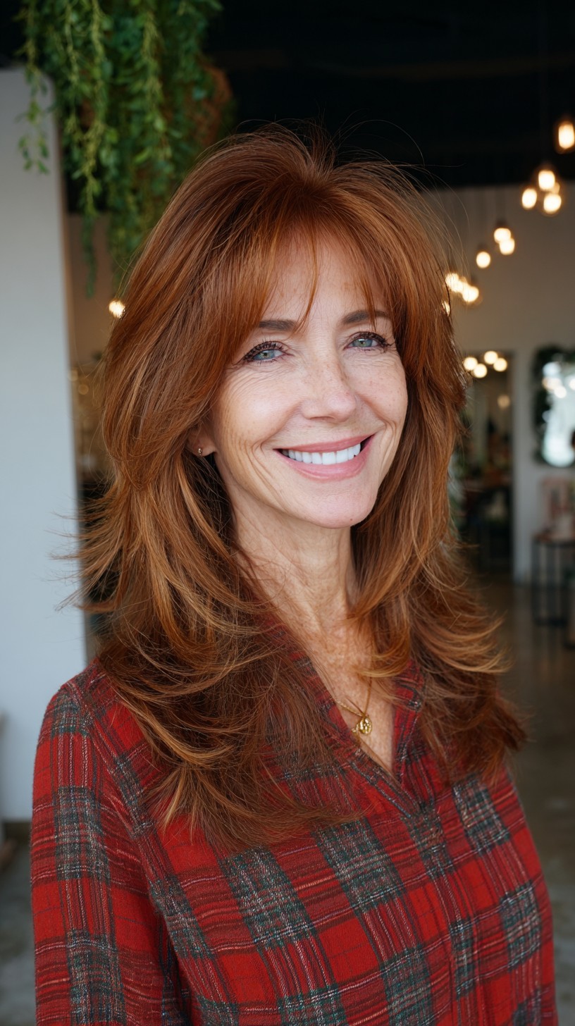 Coiffures Shaggy moyennes élégantes pour les femmes de plus de 60 ans | [Votre marque] 