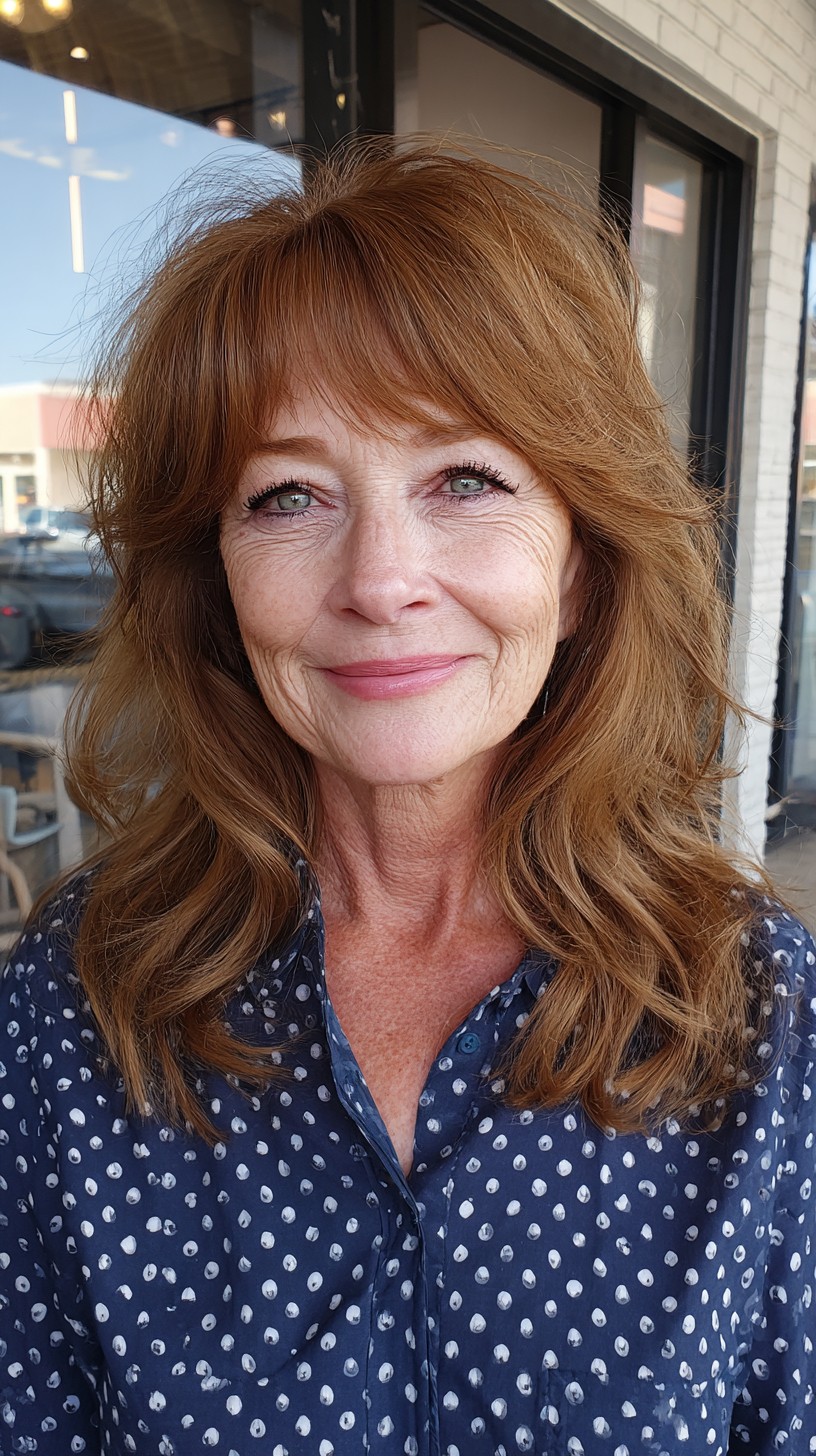 Coiffures Shaggy moyennes élégantes pour les femmes de plus de 60 ans | [Votre marque] 