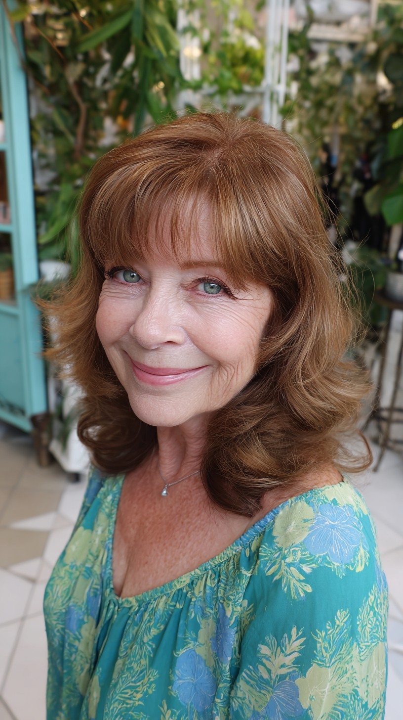 Coiffures Shaggy moyennes élégantes pour les femmes de plus de 60 ans | [Votre marque] 